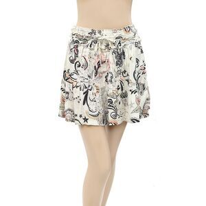 Odd Molly Anthropologie Floral Printed Smocked Mini Skirt Ruffle XL-4 NEW 260421